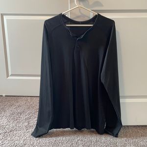 Black Henley LS- great condition, no flaws